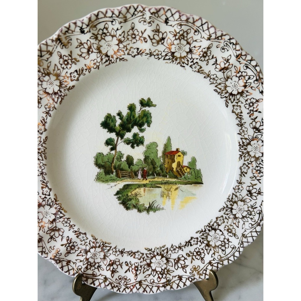 Bread and butter plates American limoges Chateau France country Scene Plate Wall - Picture 2 of 5